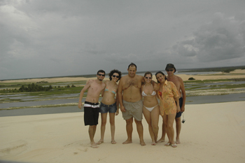 Rodrigo, eu, Claudinho, Neila, Elizeth e tio Zé Carlos, a gangue do 4x4